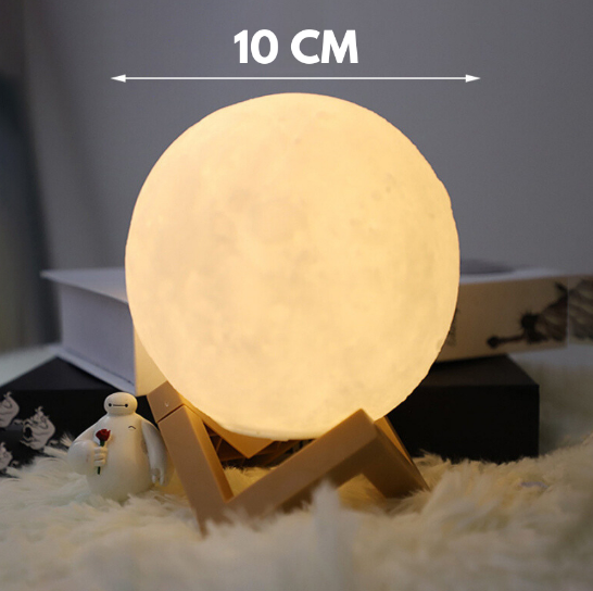 Luminária de Lua Cheia 3D Led Abajur Decoração